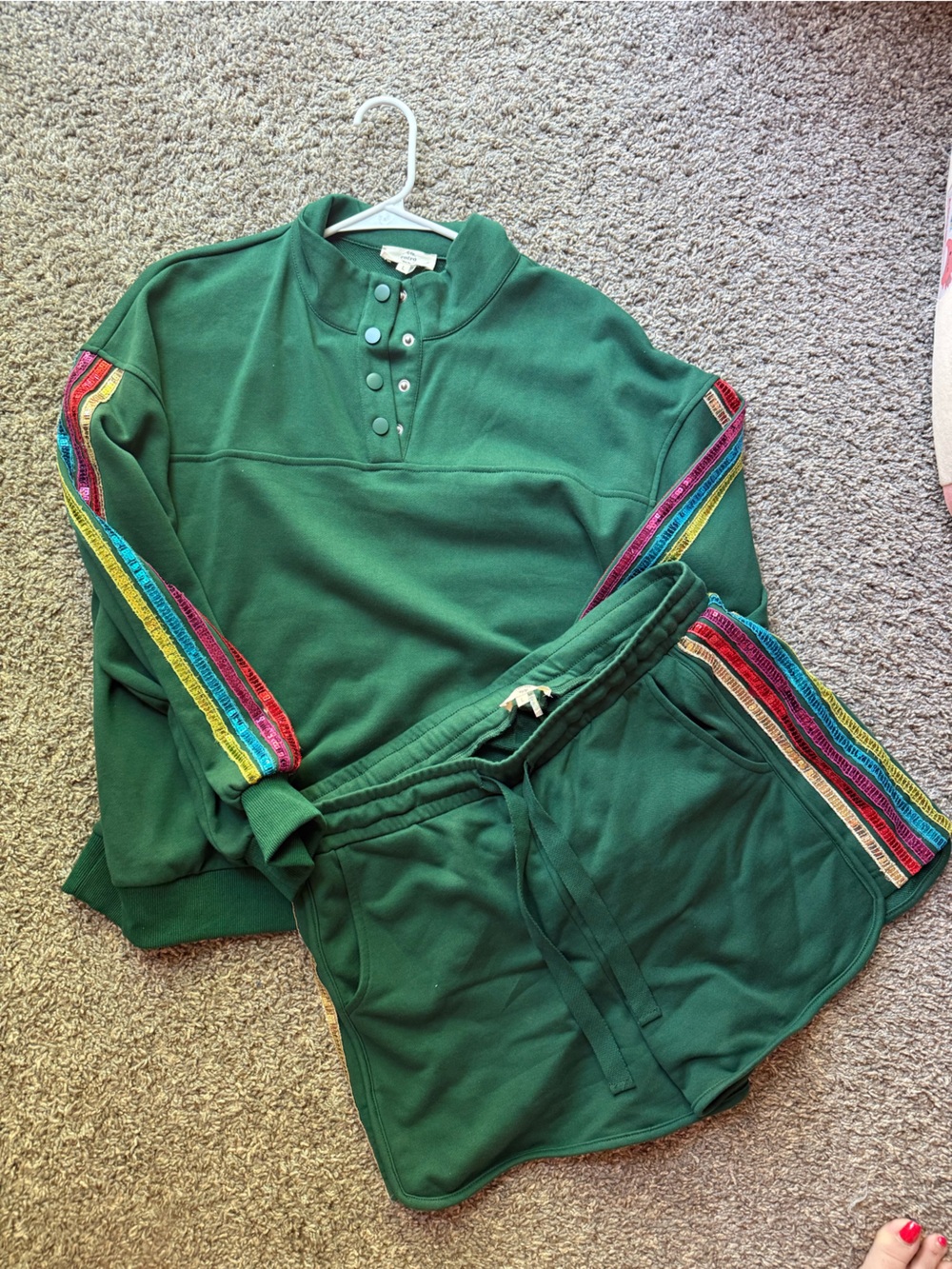 Green Rainbow Sequence Two-Piece Set